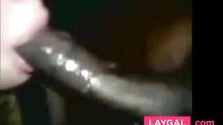 White Girl Deepthroating a Huge BBC