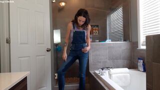 Sage Eldritch - Pee Desperation Wetting Overalls and Spank