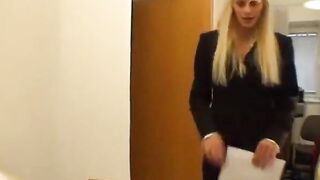 Hot German Blonde's Blowjob Interview