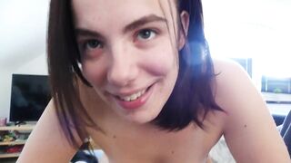 German Teen Amateur Gives POV Blowjob