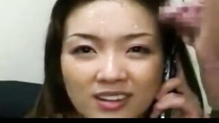 Bukkake Miyu: Japanese Amateur Covered in Cum