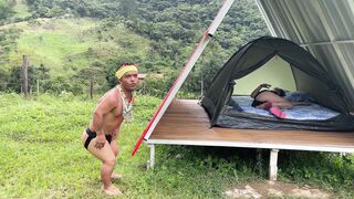 Little Indian Finds a Woman Resting in the Forest, Gets Horny Looking at Her Ass and Ends up Putting His Cock in Her.