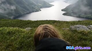 Utendørs sex i Norge med amatørpar