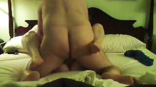 Mature Girl Rides Hubby: Blowjob and Tits Play