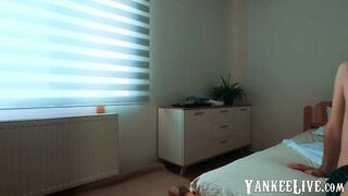 BBW with Big Thighs Cums Twice and Gets Cumshot on Her Huge Boobs