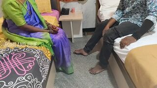 Step mom and step son having a sex front of step dad