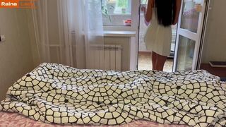 New Raina Lady - Stepmom In The Kitchen Cooks Dinner And Helps Her Stepson