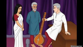 Indian aunty and her stepson sharing threesome indian sex