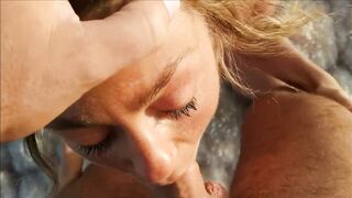 Deep Sea Oral Adventure: Blonde Babe's Blowjob at -420m Altitude