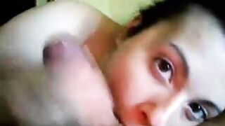 Indian MILF girl sucks her husband's dick