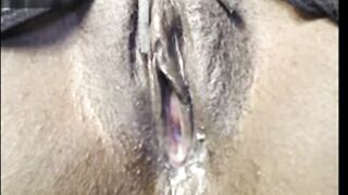 Ebony Girl Creamy Fingering on Webcam