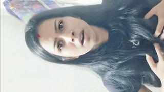 Self Fucking in Bathroom