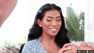 Who can withstand a hot and sex shemale babysitter like her