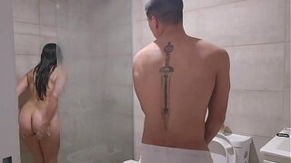 I hide the towel from my stepsister just as an excuse to fuck her hard.