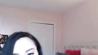 Big-Breasted Coed Rides Her Sex Toy on Webcam