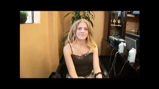 Young blonde slut hardly fucked by a solid cock