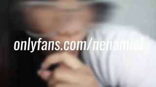 I warm up sucking on my dildo and then I put it in