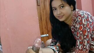 HOT STEPSISTER HELP WITH HANDJOB WHILE MASTURBATE