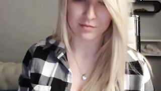 Blonde 18-Year-Old Amateur With Big Natural Tits on Webcam