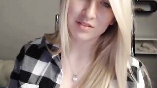 Blonde 18-Year-Old Amateur With Big Natural Tits on Webcam