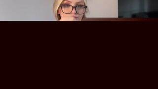 Mila Sobolov Sucks A Big Cock And Gets Cum On Her Glasses