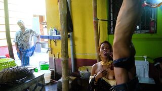 DESI MALLU BIHARI BHABHI CAUGHT BY HER HUSBAND WHILE HAVING SEX WITH HER DEBAR IN OUTDOOR KITCHEN FULL MOVIE ( HINDI AUDIO )