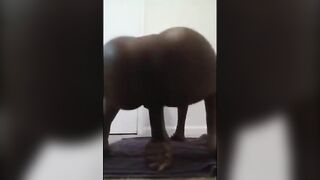 Big Booty Babe Rides Her Dildo