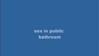Big-Titted Black Amateur Has Interracial Sex in a Public Bathroom