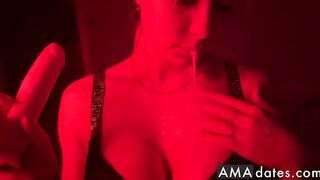 Tattooed Blonde Babe Demonstrates Blowjob Skills