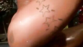 Ebony Squirting Beauty Gushes on Webcam