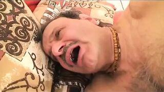 Old pig fucks a hot teen with his wife watching