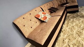 My stepbrother came to visit me in my new apartment, but I never expected him to give me a good dick as a gift