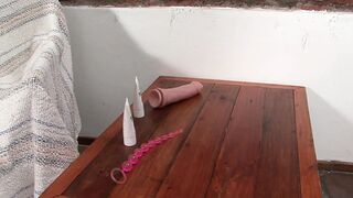 Nasty latin slut masturbation