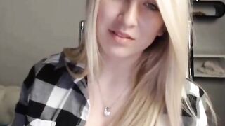 Blonde 18-Year-Old Amateur With Big Natural Tits on Webcam
