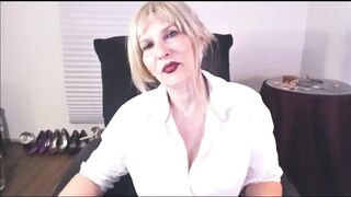 Mature neighbor cuts young man's hair, gets way too hot!