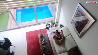 Latina with big boobs needs a big cock for her cunt every day