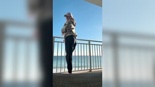 Cum with Me on the Balcony in Front of the World!