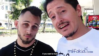 Threesome in Greece: 2 Guys & 1 Hot Babe