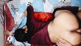 Indian bhabhi big ass fucking hardcore doggy style position with clear Hindi voice