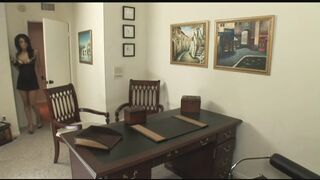 Slut gets in trouble for sneaking into boss's office