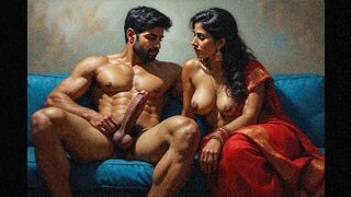 Threesome wife takes cock in mouth and as well as in her pussy both pounding very harder