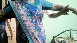saree aunty with tennent she was calling to fucking the home