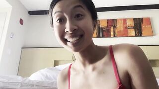 Hot Asian in Red Satin