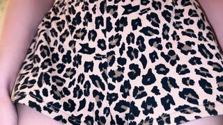 Stepsister masturbates her wet pussy with a vibrator. Morning masturbation