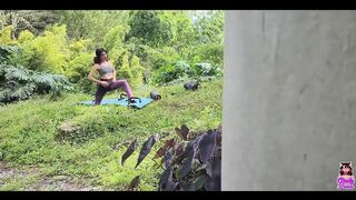 A Guy Who Was Walking Through the Farm Sees Me Doing Yoga and Ends up Fucking Me.