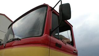 This German slut enjoy a good fuck on tires while at work