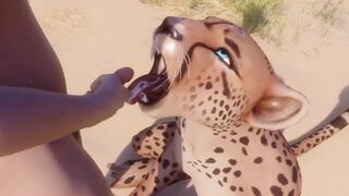 Furry Girl Mates With a Man Furry monster