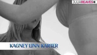 Hot babe fucked on a huge cock then rides it to a cumshot