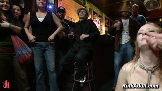 Audrey Hollander Fisted And Triple Penetrated In Wild Public Bar Gangbang