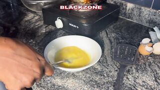 I came to the kitchen to disturb her small while she's cooking